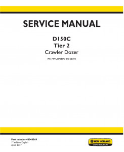 New Holland D150C Tier 2 Crawler Dozer Service Manual
