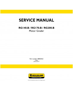 New Holland RG140.B, RG170.B, RG200.B Motor grader Service Manual (Brasil)