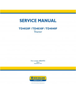 New Holland TD4020F, TD4030F, TD4040F Tractor Service Manual (Europe)
