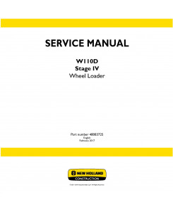 New Holland W110D Stage IV Wheel loaders Service Manual