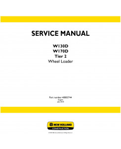 New Holland W130D, W170D Tier 2 Wheel Loader Service Manual
