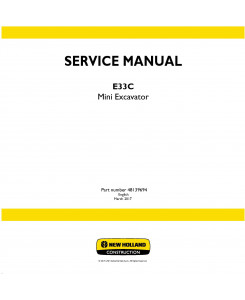 New Holland E33C Mini Excavators Service Manual