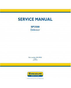 New Holland SP3500 Defensor Sprayer Service Manual