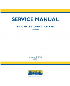New Holland T4.90 FB, T4.100 FB, T4.110 FB Tractor Service Manual
