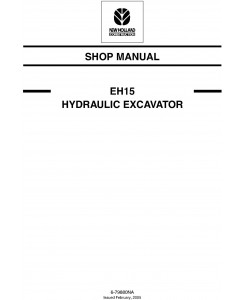 New Holland EH15 Mini Excavator Service Manual