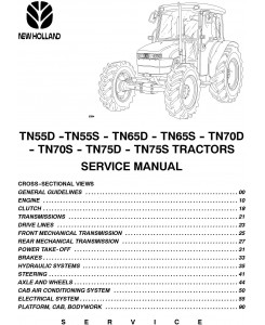 New Holland TN55D, TN55S, TN65D, TN65S, TN70D, TN70S, TN75D, TN75S Tractor Service Manual