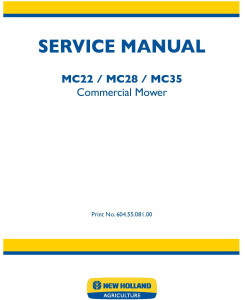 New Holland MC22, MC28, MC35 Commercial Mower Service Manual