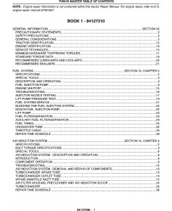 New Holland TV6070 Tractor Service Manual
