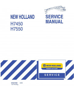 New Holland H7450, H7550 Discbine Disc Mower Conditoner Service Manual