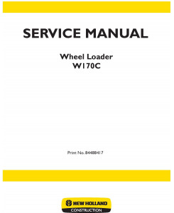 New Holland W170C Wheel Loaders Service Manual