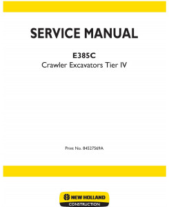 New Holland E385C Tier IV Crawler Excavators Service Manual (09/2011)