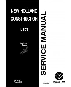 New Holland LB75 Backhoe Loader Service Manual