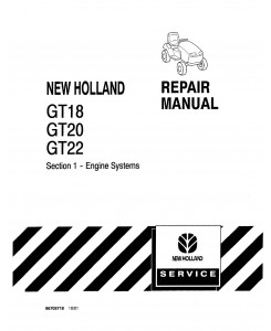 New Holland GT18, GT20, GT22 Garden Tractor COMPLETE Service Manual