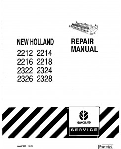 New Holland 2212, 2214, 2216, 2218, 2322, 2324, 2326, 2328 Swather Heads Service Manual