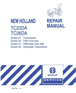 New Holland TC23DA, TC26DA Compact Tractors Complete Service Manual