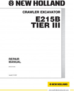 New Holland E215B Tier 3 Crawler Excavator Service Manual