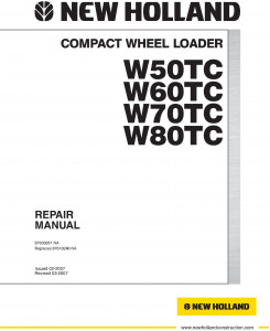 New Holland W50TC, W60TC, W70TC, W80TC Wheel Loader Service Manual