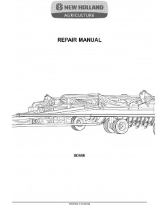 New Holland SD550 Air Hoe Drill Service Manual