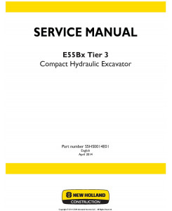 New Holland E55Bx Tier3 Compact Hydraulic Excavator Service Manual