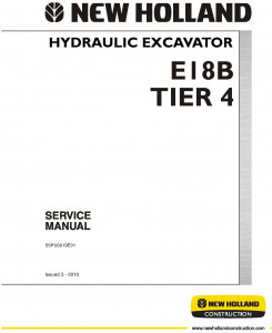 New Holland E18B Tier 4 Hydraulic Excavator Service Manual