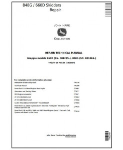 TM2249 - John Deere 848G / Timberjack 660D Grapple Skidder Service Repair Technical Manual