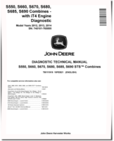 John Deere S550, S660, S670, S680, S685 and S690 STS Combines with iT4 Engine (SN: 745101-765000) Diagnostic Manual (TM111919)