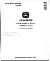 John Deere 570B Motor Graders Repair Manual (TM1400)